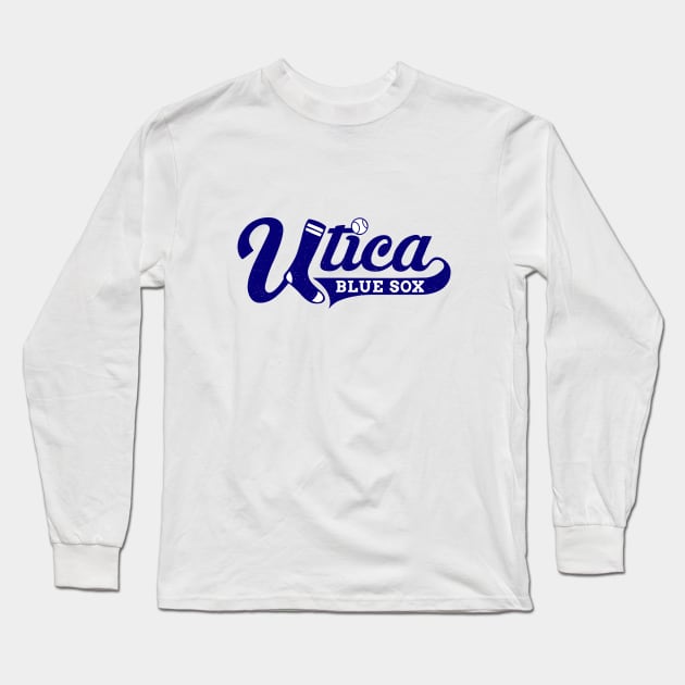 Vintage Utica Blue Sox Baseball 1944 Long Sleeve T-Shirt by LocalZonly